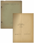 Moe Howards 27pp. Script Dated June 1942 for The 1943 Three Stooges Film Dizzy Detectives -- Archival Repair to Cover, Else Very Good Condition